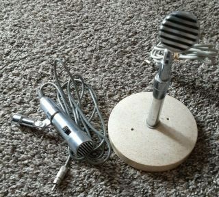 2 Vintage Microphones And Mic Stand