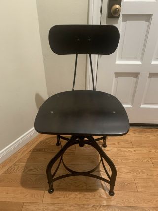Restoration Hardware Vintage Toledo Dining Chair - Distressed Black
