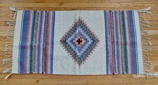 Vintage Southwest Native American Woven Wool Rug (or Tapestry)