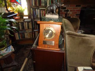Vintage Brass Ship’s Plaque Royal Mariner Boat Maritime Clock – Heavy Clock - Wow