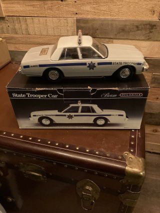 Vintage 1991 Jim Beam State Trooper Car Decanter Bottle W Box