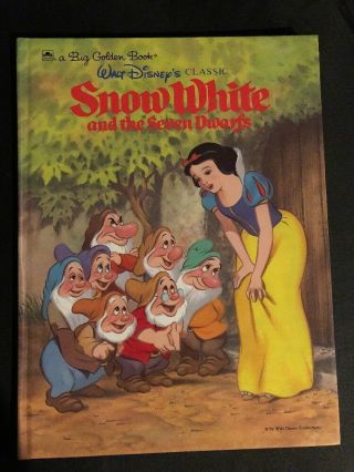 A Big Golden Book Snow White And The Seven Dwarfs Vintage 1984 Hardcover Lovely