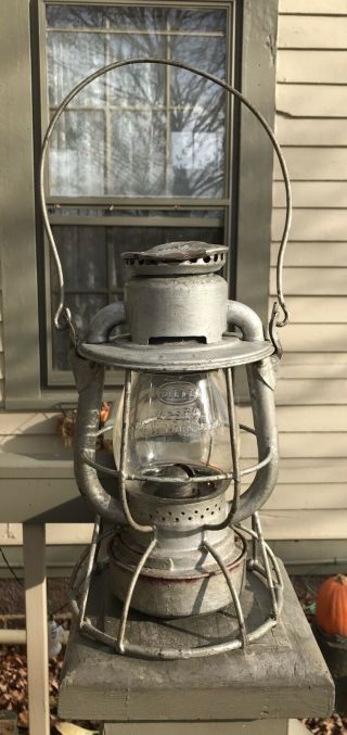 Vintage Dietz Vesta P&r Railroad Lantern Embossed Globe