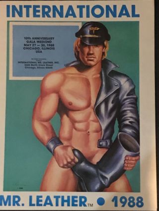 1988 Iml International Mr.  Leather Poster Vintage By Etienne