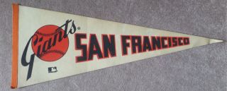 Vintage Mlb San Francisco Giants Full - Size Baseball Pennant 30 "