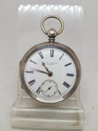 Antique Solid Silver Gents J.  B.  Yabsley London Pocket Watch 1893 Ref1496