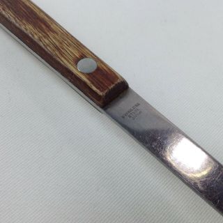 Vintage Unbranded Cooking Serving Spoon Stainless Steel Wood Handle 11 1/2 Japan 3