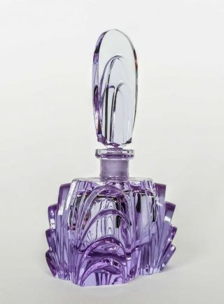 Alexandrite Glass - Signed Bottle Light Violet - Pesnicak Signed Perfume Bottle