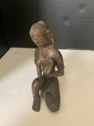 Antique Bronze India Hindu Or Jain Deity Goddess Figurine