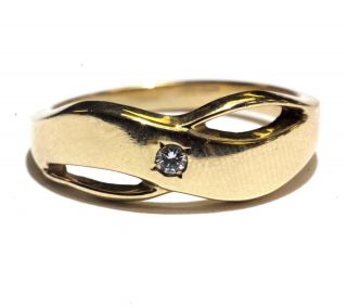 10k Yellow Gold.  03ct Vs1 G Diamond Womens Ring 3.  2g Estate Vintage Antique