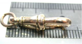 Antique 9ct Rose Gold Dog Clip MEDIUM Albert Chain Fastener Victorian /Edwardian 3
