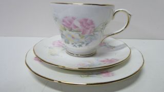 Vintage Duchess Bone China Trio Cup Saucer Plate Floral Pattern