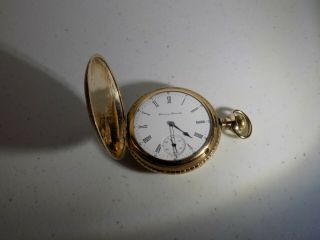 Antique,  Running,  Hampden,  Pocket Watch,  16 Size,  15 Jewels