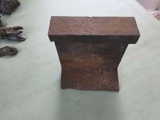 Vintage Small Scale Railroad Track Rail Blacksmith Anvil 6” Long Smooth Worn 7 " T