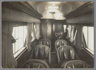 Imperial Airways De Havilland Dh.  34 Passenger Cabin Interior Large Vintage Photo