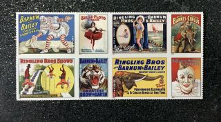 2014usa 4898 - 4905 Forever Vintage Circus Posters - Block Of 8 (as Pictured)