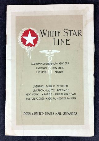 1920 Ss Mobile List Of First Class Passengers White Star Line Liverpool - York