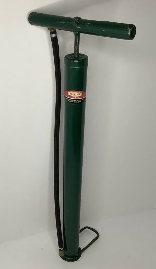 Vintage Allstate Sears Roebuck And Co.  Bicycle Hand Tire Pump - Green - Made In Usa