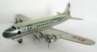 Klm Royal Dutch Airlines Douglas Dc - 6 Wind Up Toy By Arnold In Western Germany