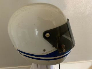 Vintage Shoei S25 Motorcycle Full Face Helmet Medium 1976 White (japan)