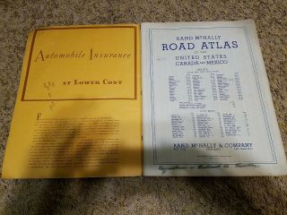 Rand McNally ' s SPECIAL Road Atlas American Lumbermen ' s Mutual Co.  1939 VINTAGE 3