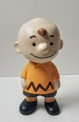 1960s Vintage Charlie Brown Peanuts Gang Ceramic Painted Figurine Statue 9 1/2 "
