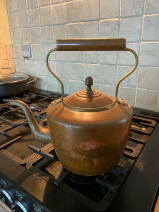 large vintage copper kettle 2