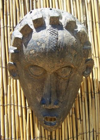 African Art Bassa Mask From Liberia 12 1/2 " Tall