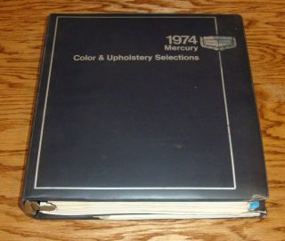 1974 Mercury Dealer Color & Upholstery Selections Binder Album 74 Cougar