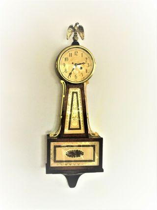 Antique Old American Seth Thomas Banjo Wall Clock Mechanical