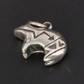 Vtg Sterling Silver - Dakota West Fetish Bear Arrow Animal Bracelet Charm - 2.  5g