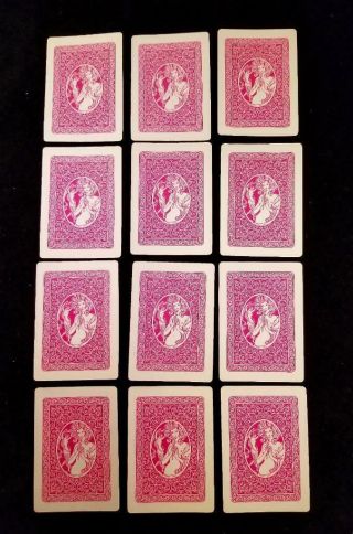 Set of 12 Vintage Court (KQJ) Swap Playing Cards - - Pin - Up Color Photos 2