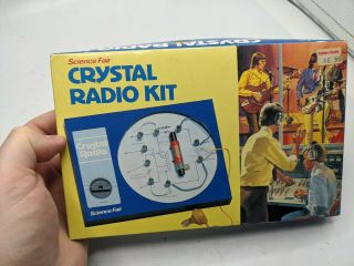 Science Fair Crystal Radio Kit 28 - 177 Rare Vtg Toy 70s Rock Band Graphics Studio