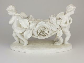 Good Antique Moore Brothers Porcelain Table Centre Bowl,  Cupid.  Number 37