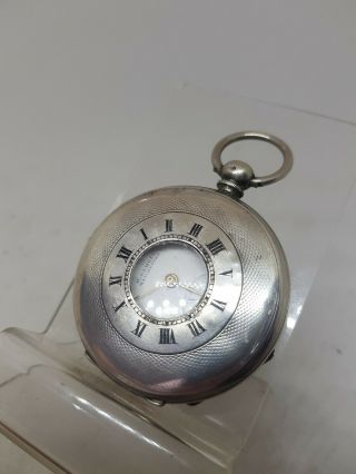 Antique Solid Silver Half Hunter H.  Samuel Pocket Watch 1910 Ref1497