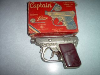 Vintage Kilgore Cast Iron 9 Captain Cap Gun Toy Pistol Antique