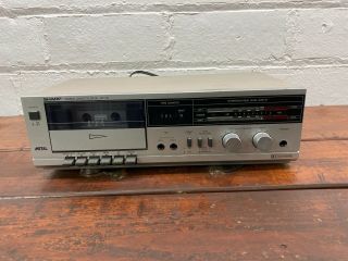 Vintage Sharp Rt - 110 Stereo Cassette Deck Single Tape Recorder Silver