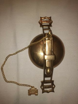 Vintage S.  F.  Co.  Solid Brass San Francisco Trolley Cable Car Pull Knocker Bell