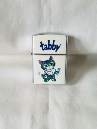 Vintage Continental Cigarette Lighter Advertising Tabby Cat Food