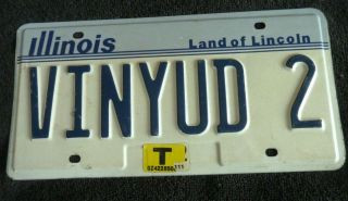 Vintage Expired Il Illinois Vanity License Plate - Vinyud 2 - Martha 