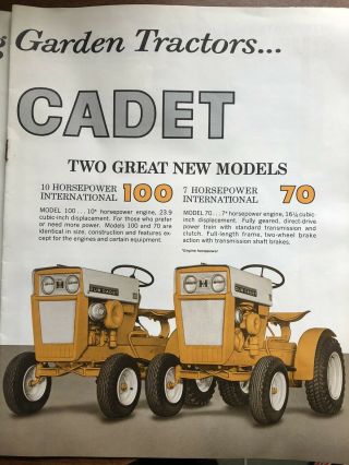 1964 International Harvester Cub Cadet Tractor Sales Brochure 64 3
