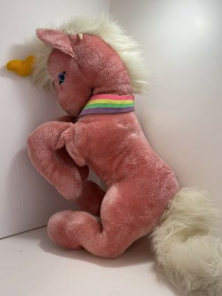 Pink Unicorn Rearing 18” Plush Stuffed Animal,  Mighty Star Vintage 1980 