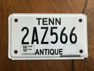 Tennessee Antique Motorcycle License Plate P - 2168