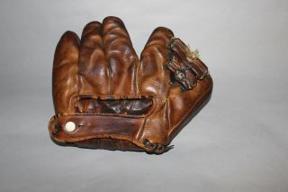 Antique Vintage 1940s Geo A Reach Professional model split finger baseball glove 3