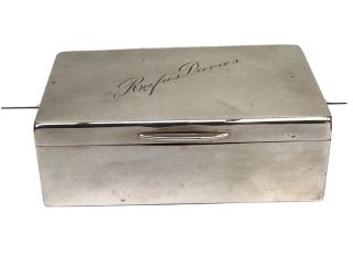 An Edwardian Antique Silver Table Top Cigarette Box By Robert Pringle,  1907