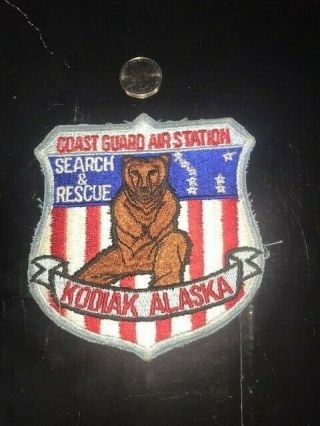 Vintage Us Coast Guard Air Station Search And Rescue Kodiak Alaska Patch