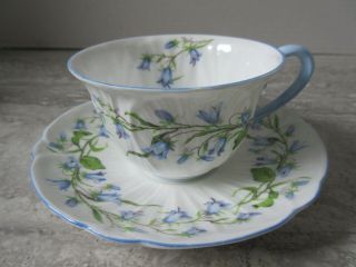 Old Vintage Shelley Harebell Porcelain Cup & Saucer Oleander Shape 2