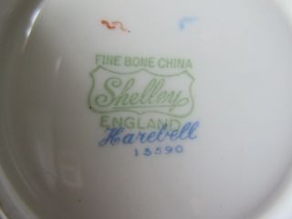 Old Vintage Shelley Harebell Porcelain Cup & Saucer Oleander Shape 3
