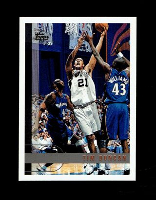 1997 - 98 Topps Basketball Complete Set 1 - 220.  Tim Duncan Rc.  Scans Of Key Cards.