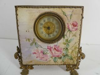 Antique British United Clock Co wind up mantel clock (C19) 3
